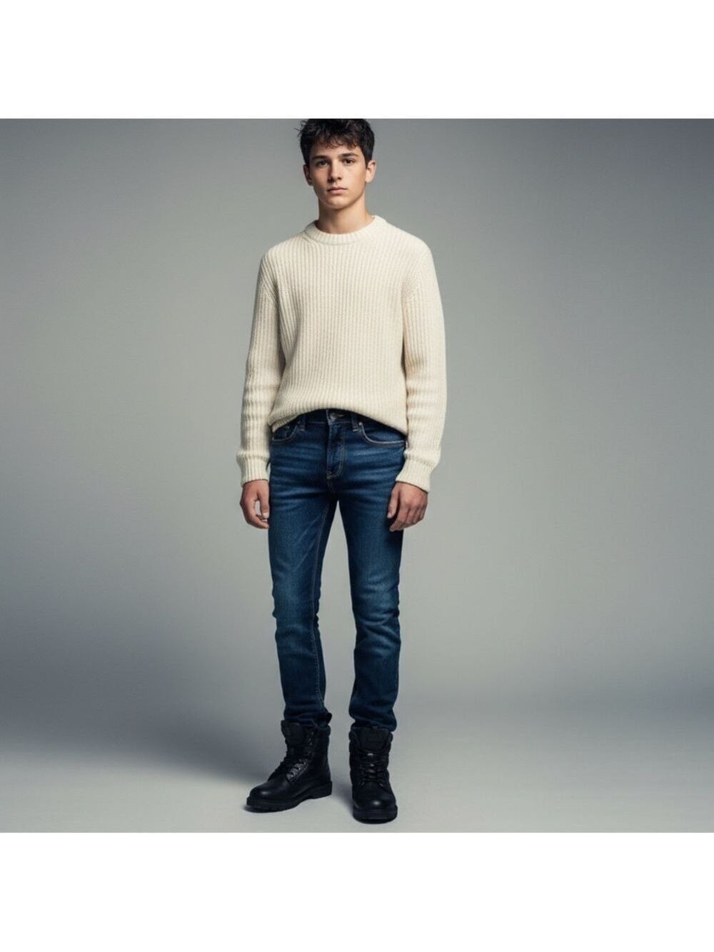 Levi’s Denizen 216 Skinny Fit Jeans - Boys Size 10 Regular - Dark Wash Grunge